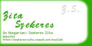 zita szekeres business card
